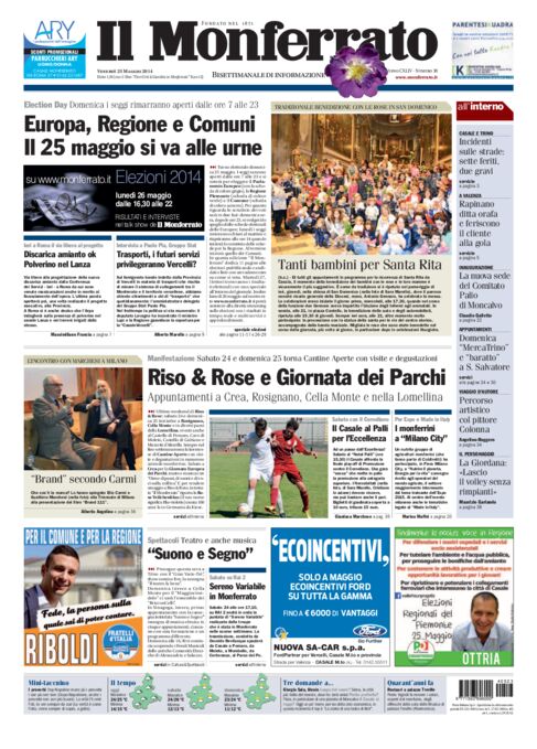 Il Monferrato - Edizione 38 del 23/05/2014